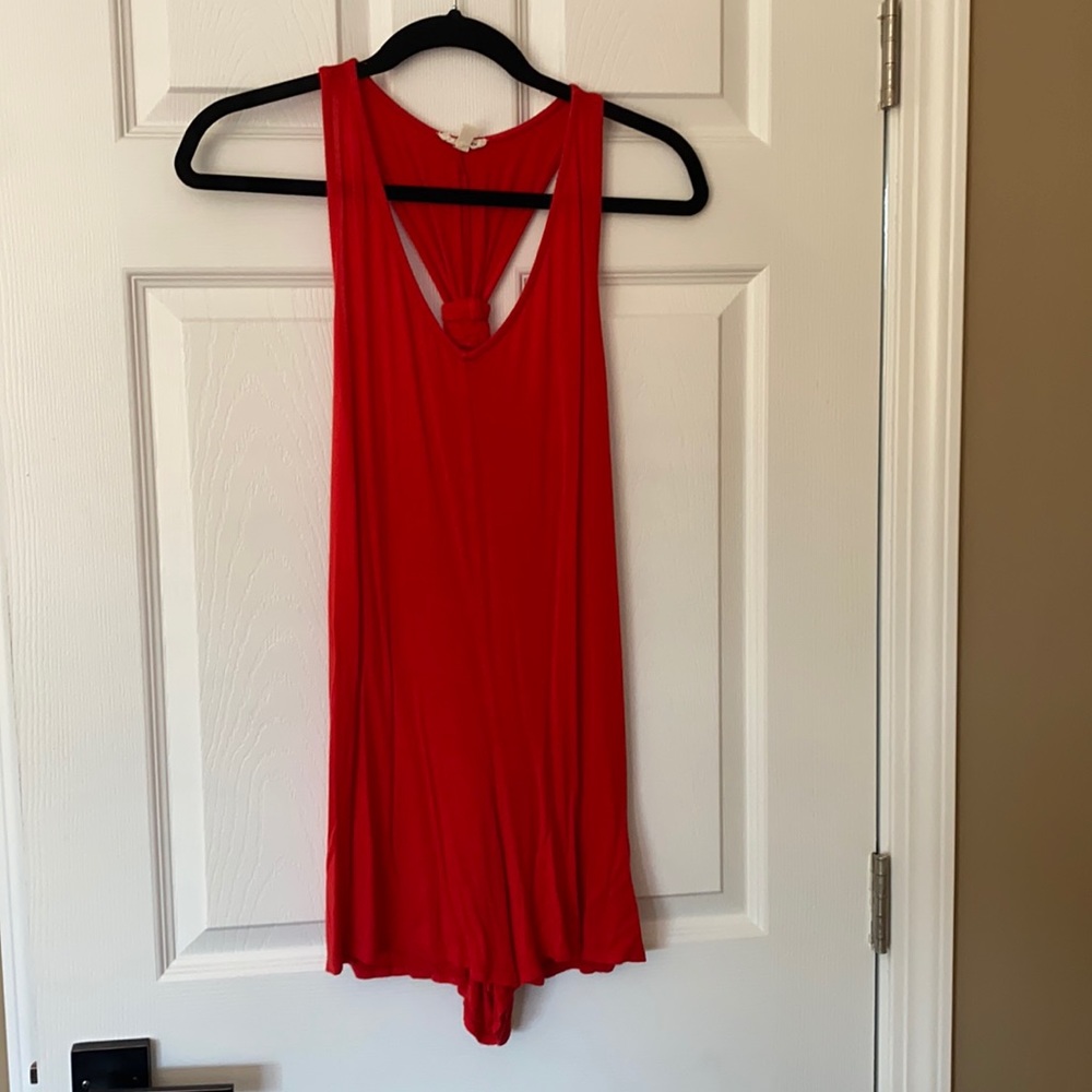 Silence + Noise red romper